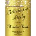 Gold Sparkly Retirement Party Invitation,Golden Retirement Party Invitation,(01ar)